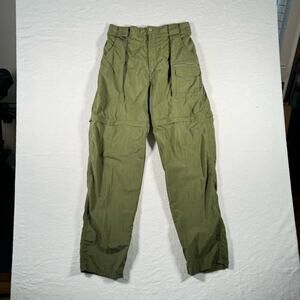 VTG Go Fish Adventure Apparel Outdoor Cargo Convertible Hiking Pants Mens Large